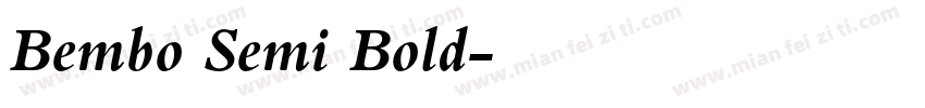 Bembo Semi Bold字体转换